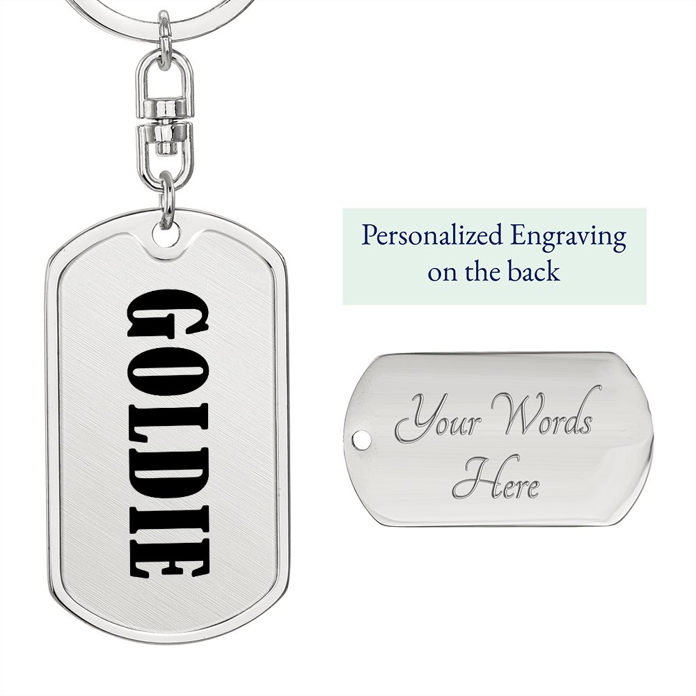 Goldie v01 - Luxury Dog Tag Keychain