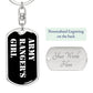 Army Ranger's Girl v3 - Luxury Dog Tag Keychain