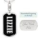 Lizzie v03 - Luxury Dog Tag Keychain