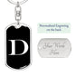 Initial D v3a - Luxury Dog Tag Keychain