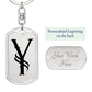 Initial Y v001-11 - Luxury Dog Tag Keychain