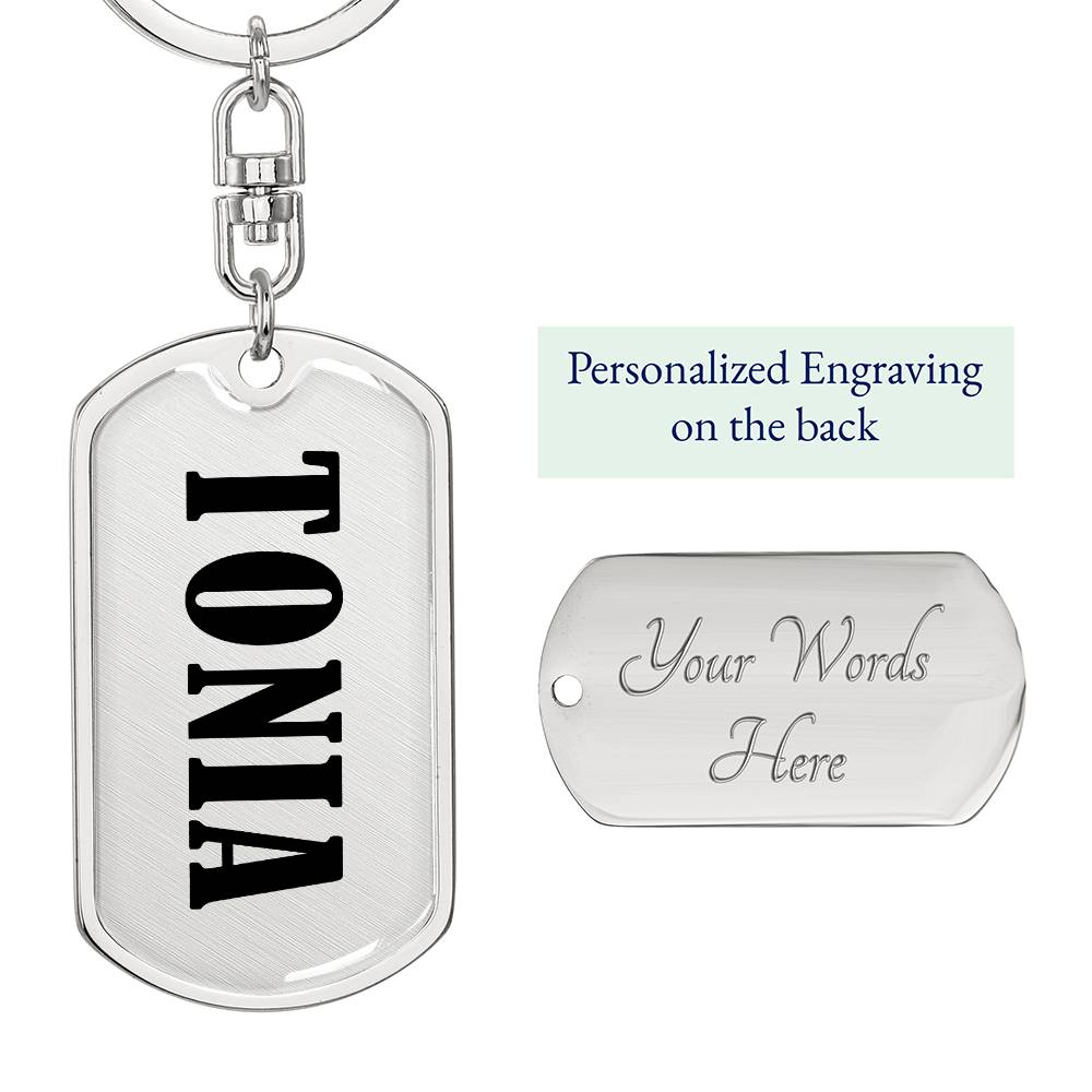 Tonia v01 - Luxury Dog Tag Keychain