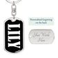 Lily v03 - Luxury Dog Tag Keychain