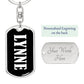 Lynne v01w - Luxury Dog Tag Keychain
