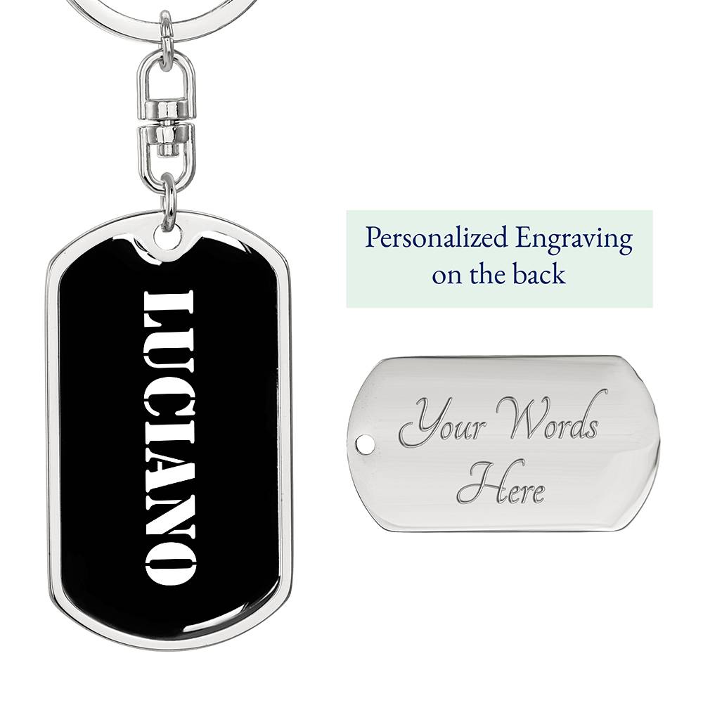 Luciano v3 - Luxury Dog Tag Keychain