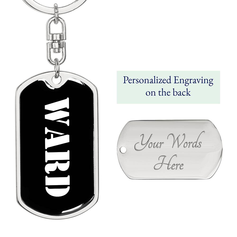 Ward v3 - Luxury Dog Tag Keychain