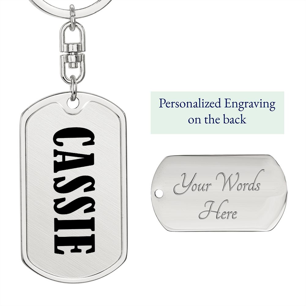 Cassie v01 - Luxury Dog Tag Keychain