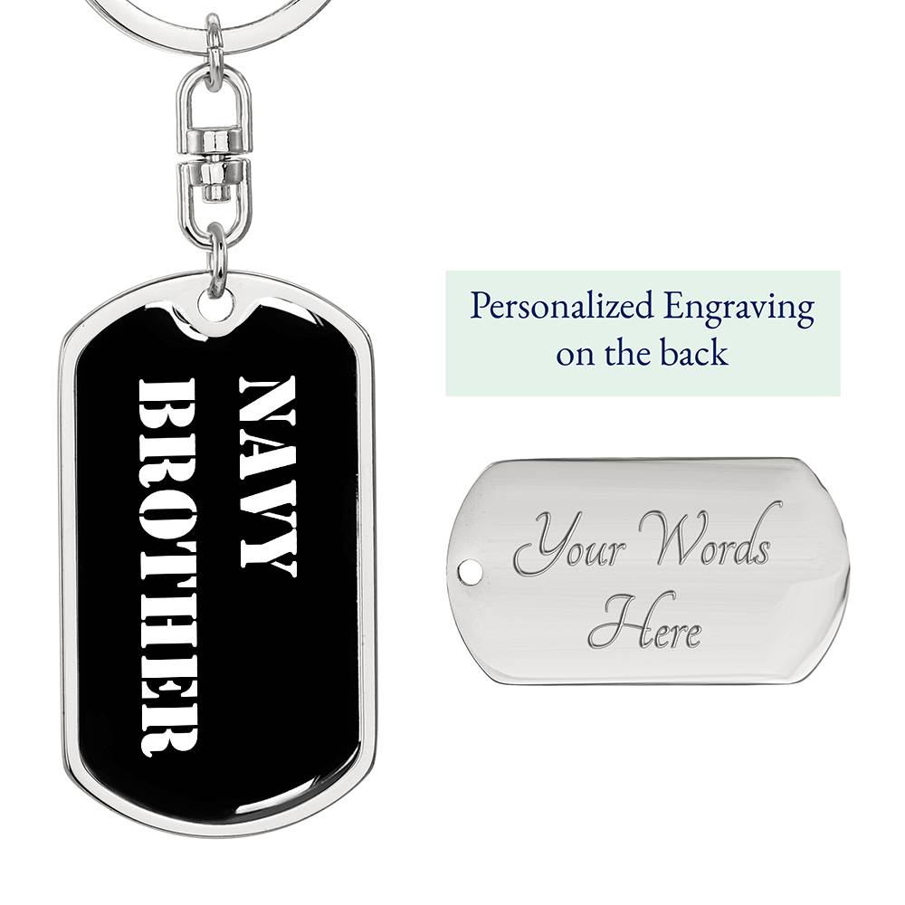 Navy Brother v3 - Luxury Dog Tag Keychain