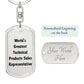 World's Greatest Technical Products Sales Representative - Luxury Dog Tag Keychain