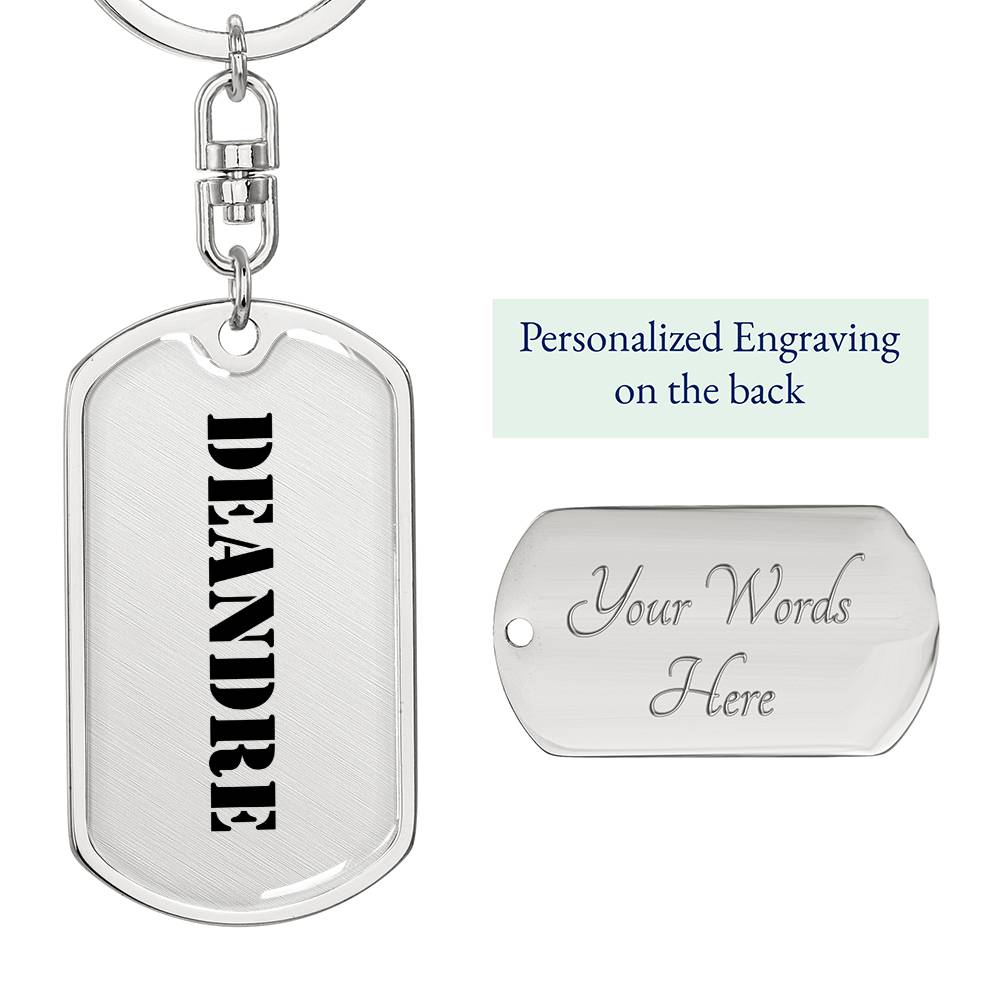Deandre - Luxury Dog Tag Keychain