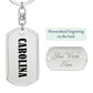 Carolina v01 - Luxury Dog Tag Keychain