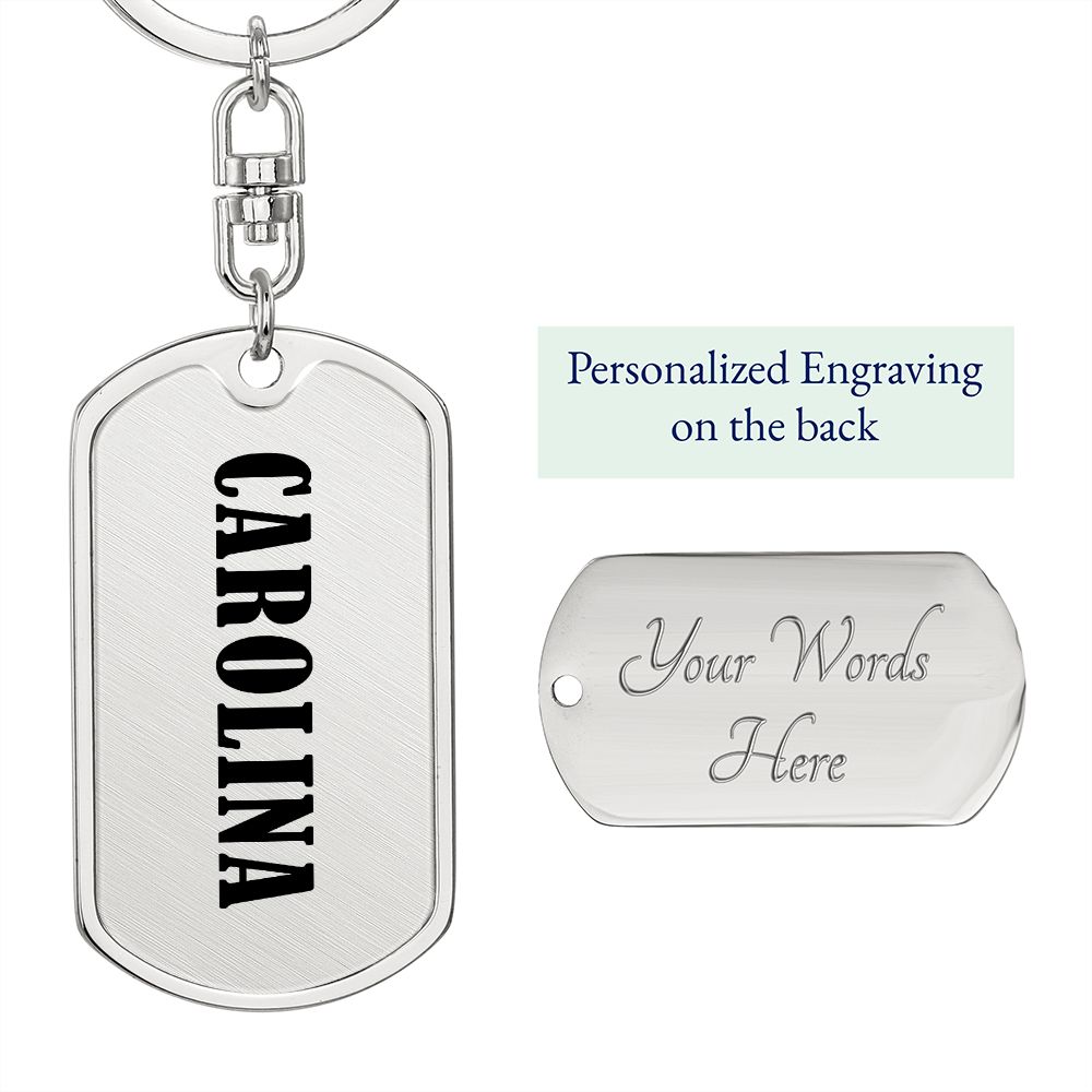 Carolina v01 - Luxury Dog Tag Keychain
