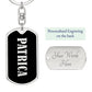 Patrica v02 - Luxury Dog Tag Keychain