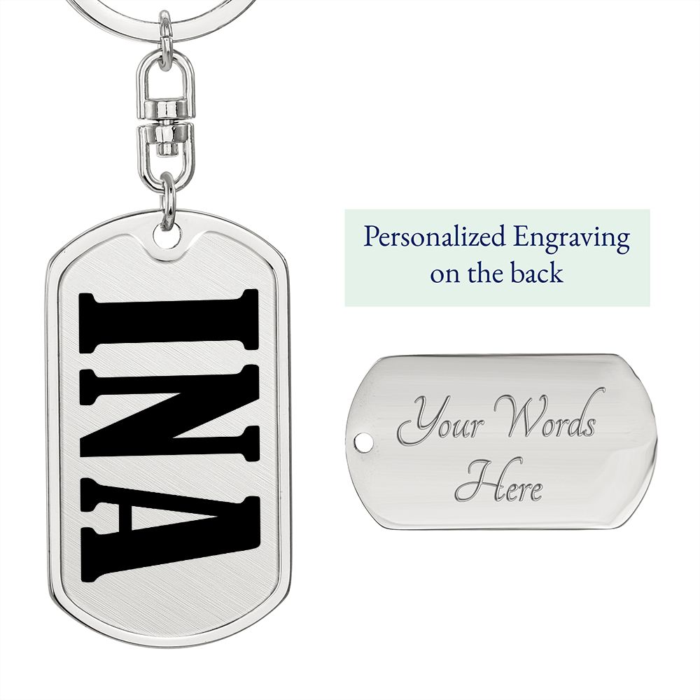 Ina v01 - Luxury Dog Tag Keychain
