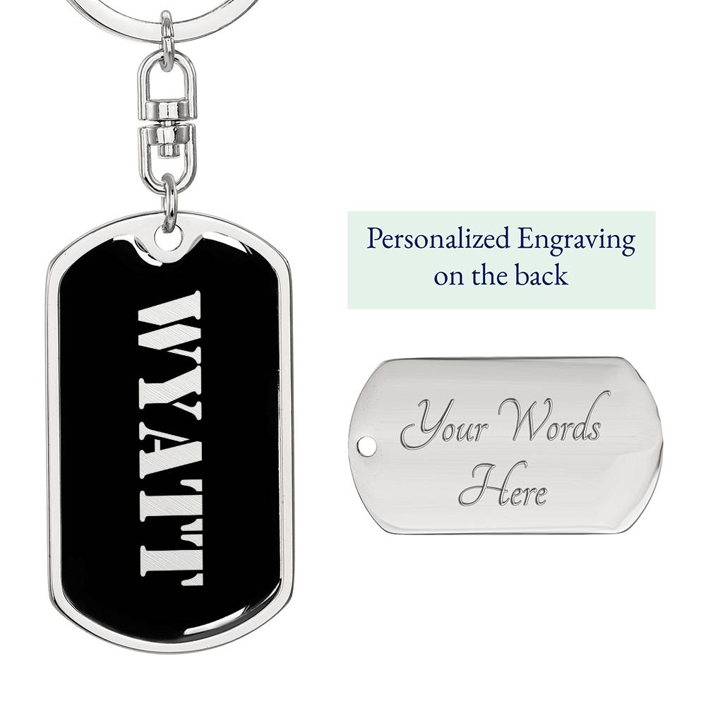 Wyatt v2 - Luxury Dog Tag Keychain