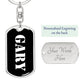 Gary v2 - Luxury Dog Tag Keychain