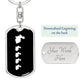 Mama Rabbit With 4 Kittens v3 - Luxury Dog Tag Keychain