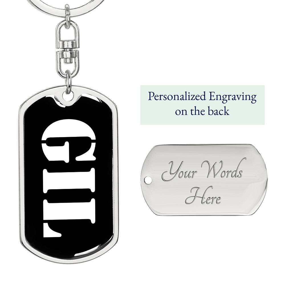 Gil v3 - Luxury Dog Tag Keychain