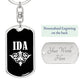 Ida v03a - Luxury Dog Tag Keychain
