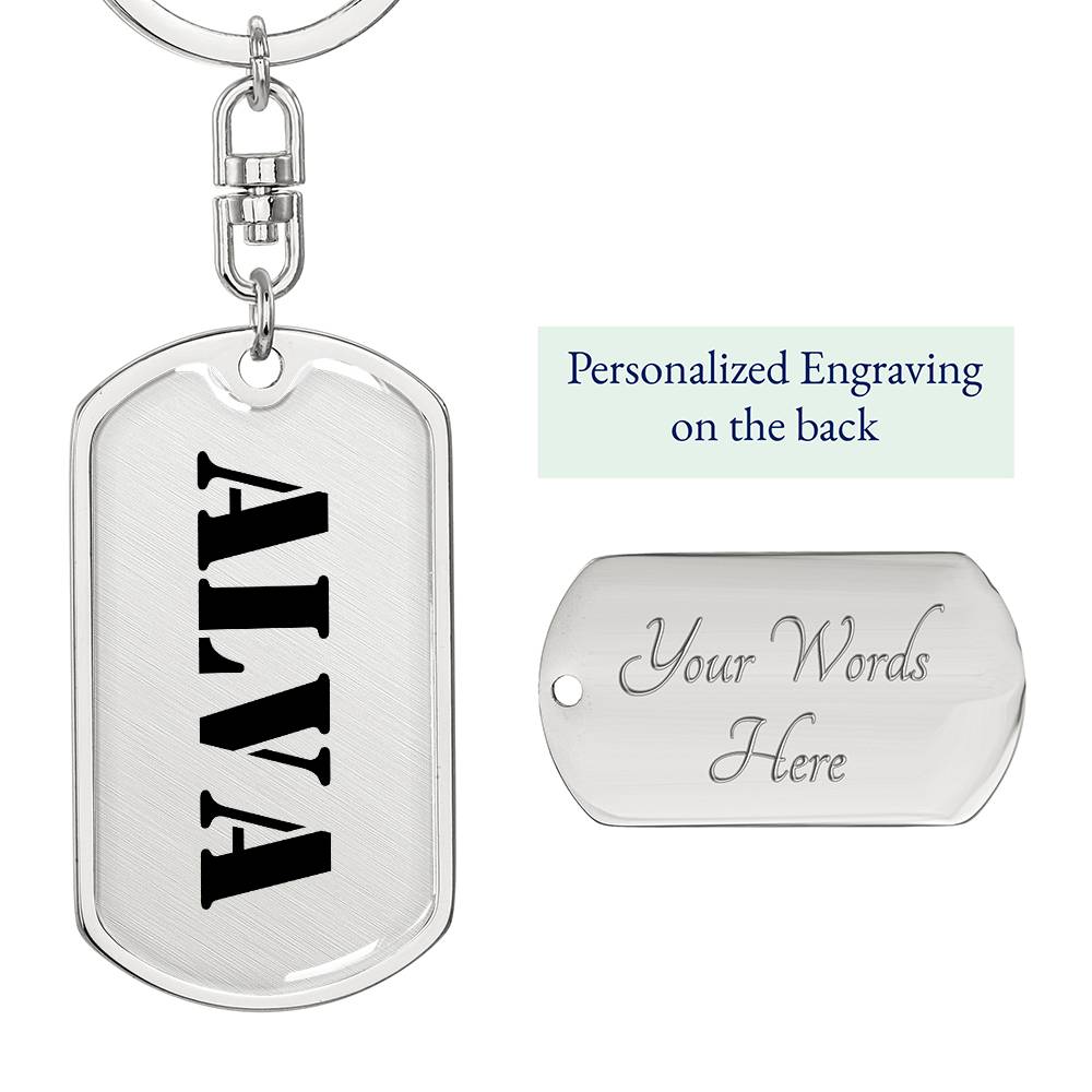 Alva - Luxury Dog Tag Keychain