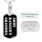 Army Ranger's Grandma v3 - Luxury Dog Tag Keychain