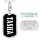 Tasha v03 - Luxury Dog Tag Keychain