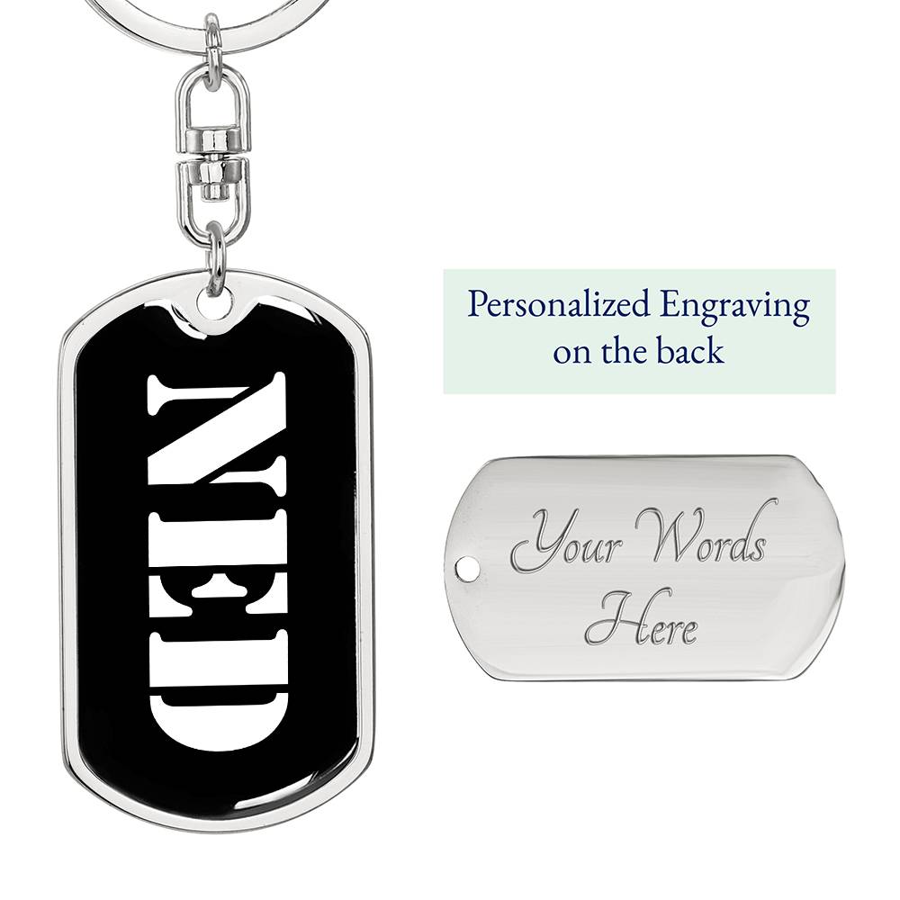 Ned v2 - Luxury Dog Tag Keychain