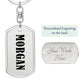 Morgan v01 - Luxury Dog Tag Keychain