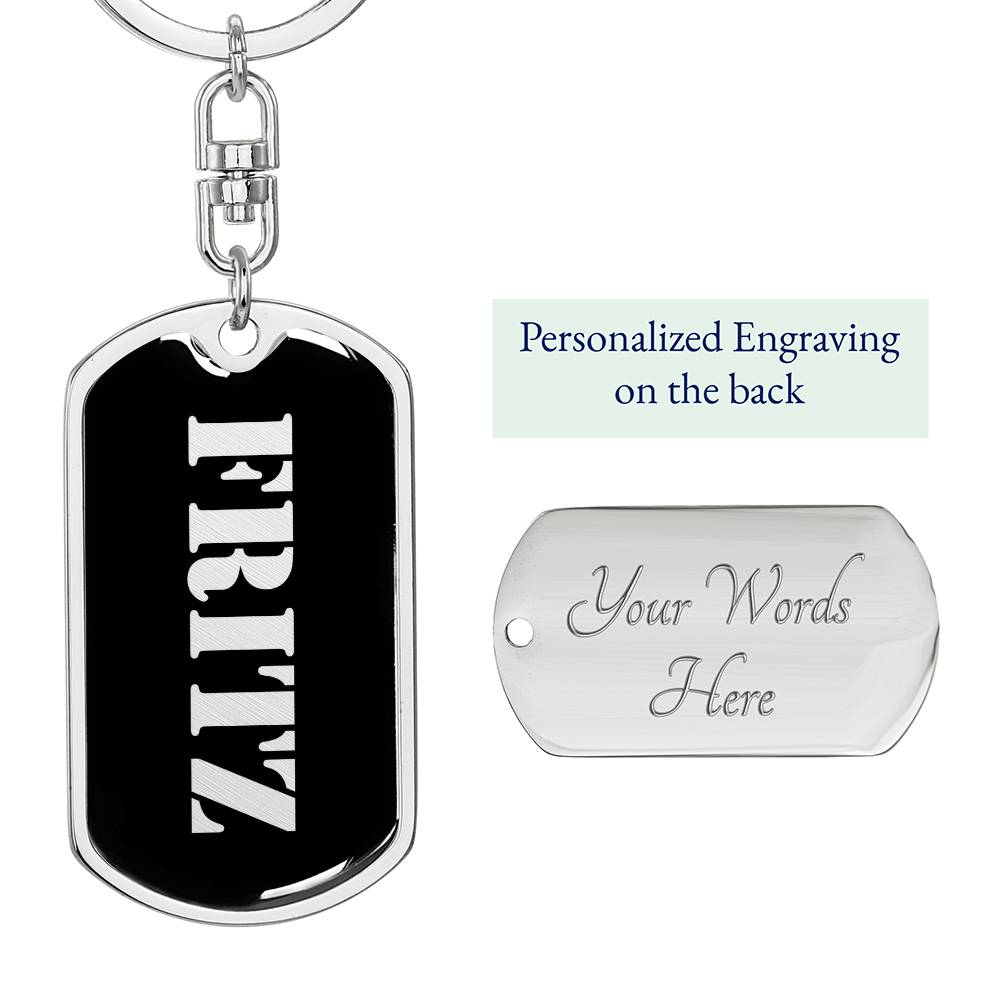 Fritz v2 - Luxury Dog Tag Keychain