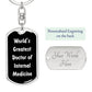 World's Greatest Doctor of Internal Medicine v3 - Luxury Dog Tag Keychain