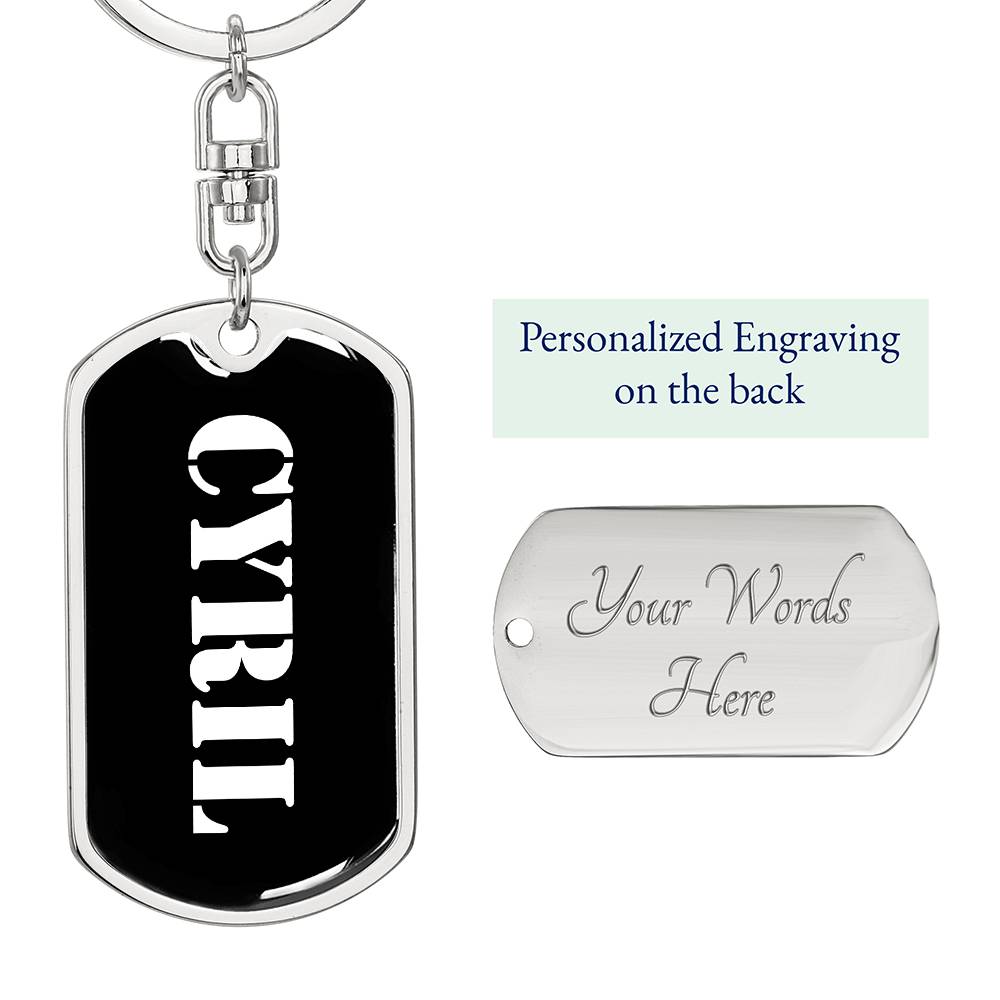 Cyril v3 - Luxury Dog Tag Keychain