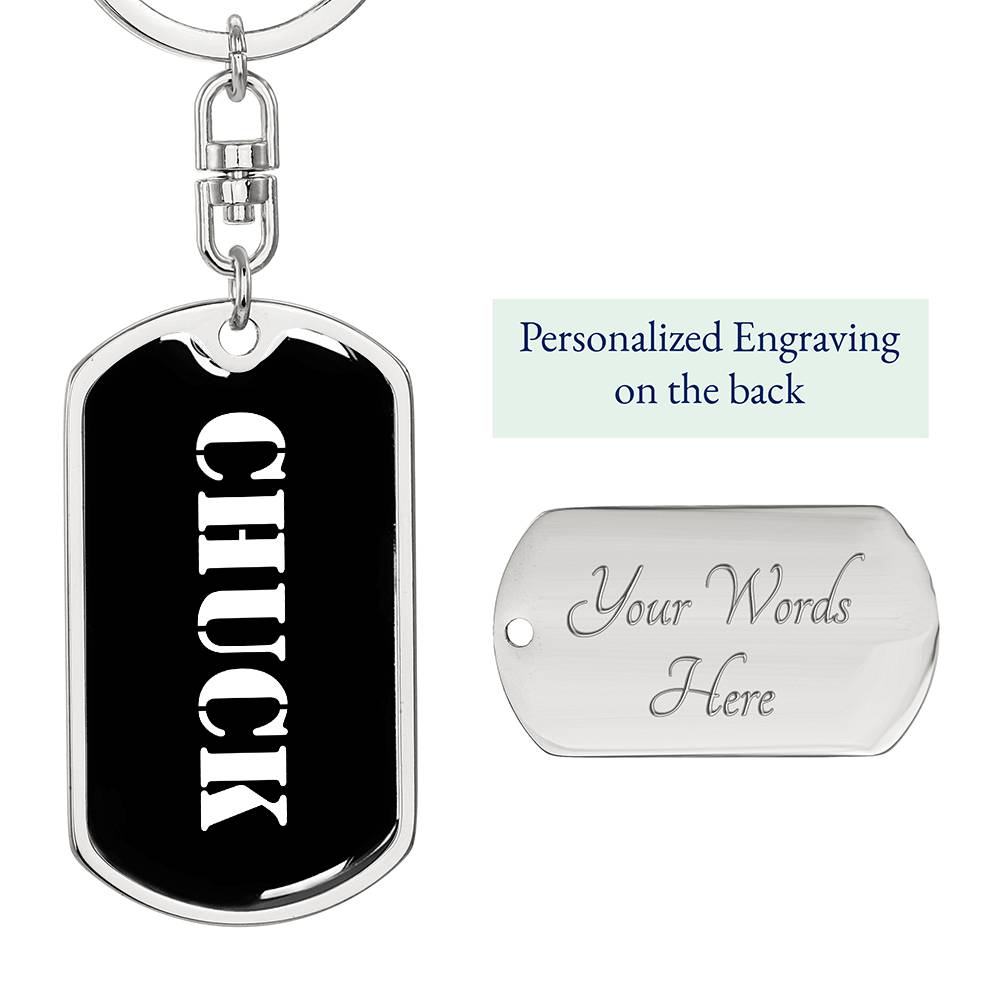 Chuck v2 - Luxury Dog Tag Keychain