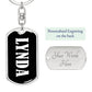 Lynda v01w - Luxury Dog Tag Keychain