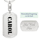 Carol - Luxury Dog Tag Keychain