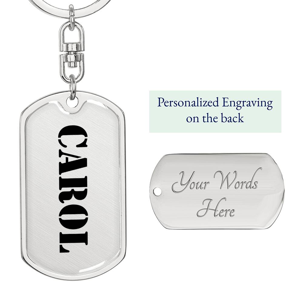 Carol - Luxury Dog Tag Keychain