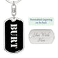 Burt v2 - Luxury Dog Tag Keychain