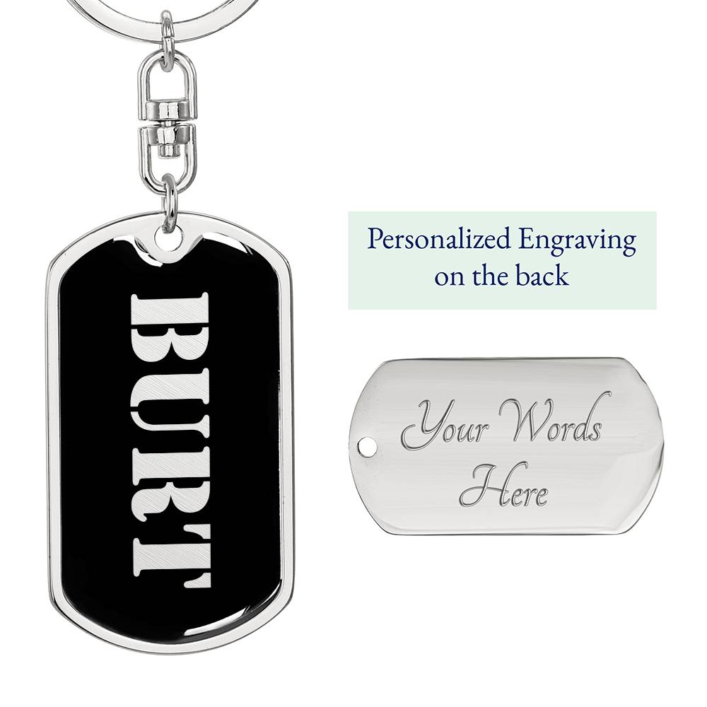 Burt v2 - Luxury Dog Tag Keychain