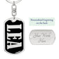 Lea v02 - Luxury Dog Tag Keychain