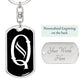 Initial Q v001-13 - Luxury Dog Tag Keychain