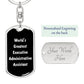 World's Greatest Executive Administrative Assistant v3 - Luxury Dog Tag Keychain