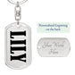 Lily v01 - Luxury Dog Tag Keychain