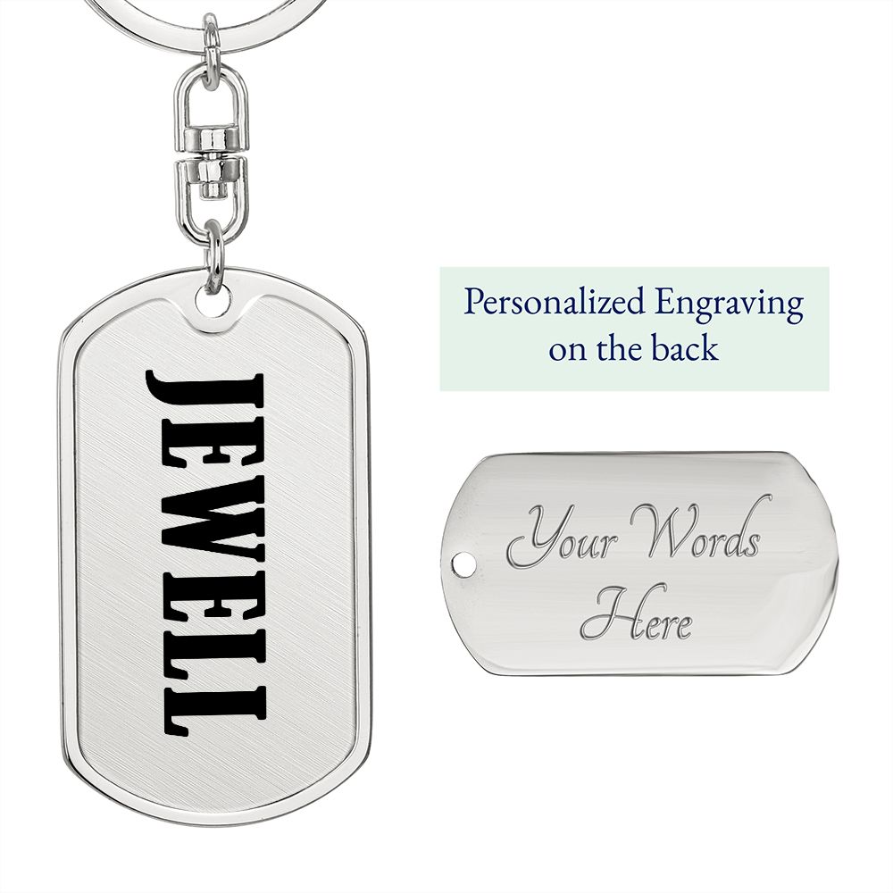 Jewell v01 - Luxury Dog Tag Keychain