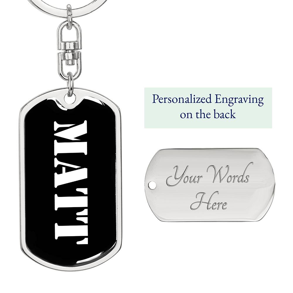 Matt v2 - Luxury Dog Tag Keychain