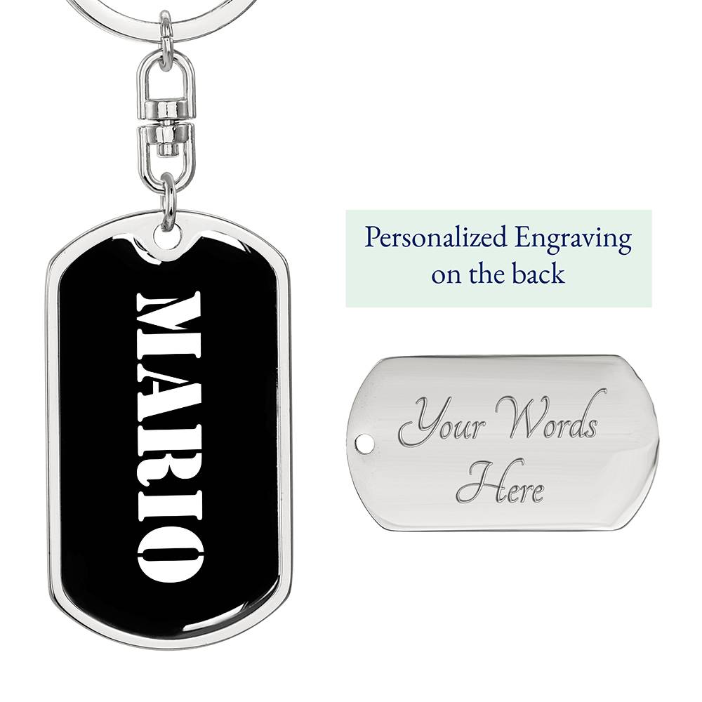 Mario v2 - Luxury Dog Tag Keychain