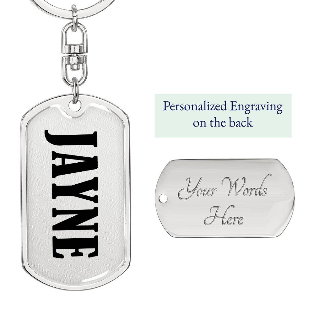 Jayne v01 - Luxury Dog Tag Keychain