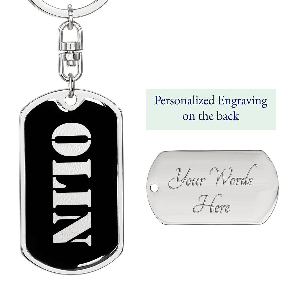 Olin v2 - Luxury Dog Tag Keychain