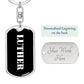 Luther v2 - Luxury Dog Tag Keychain