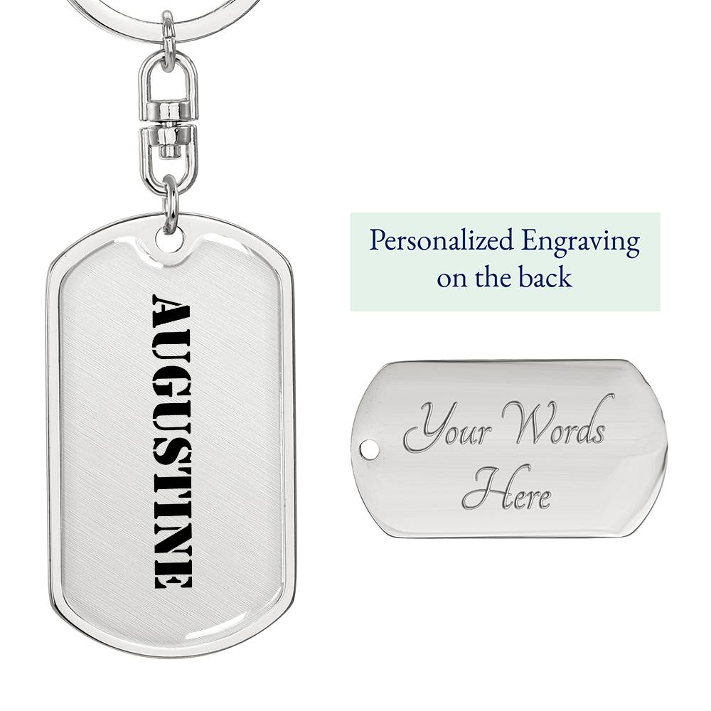 Augustine - Luxury Dog Tag Keychain
