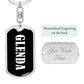 Glenda v01w - Luxury Dog Tag Keychain