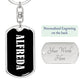 Alfreda v03 - Luxury Dog Tag Keychain